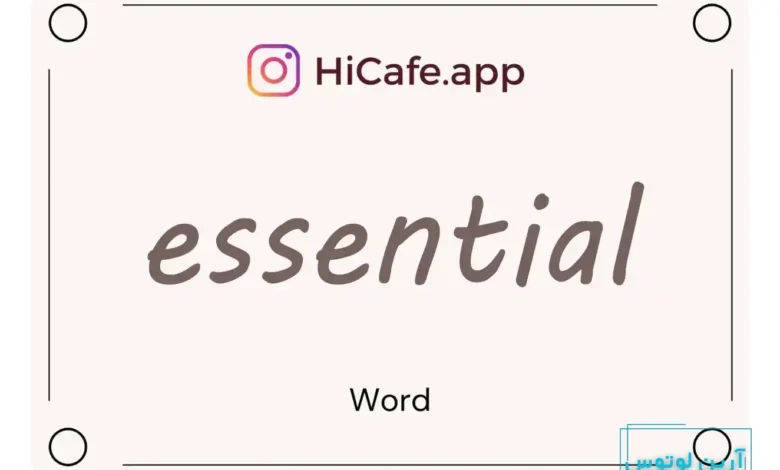 Meaning and usage of essential word