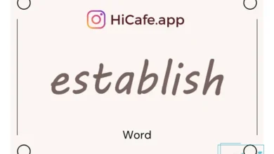 Meaning and usage of establish word