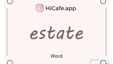 Meaning and usage of estate word