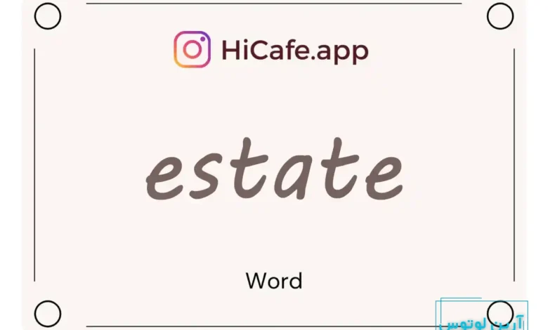 Meaning and usage of estate word