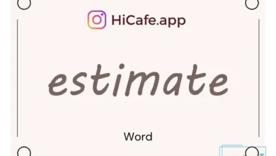Meaning and usage of estimate word