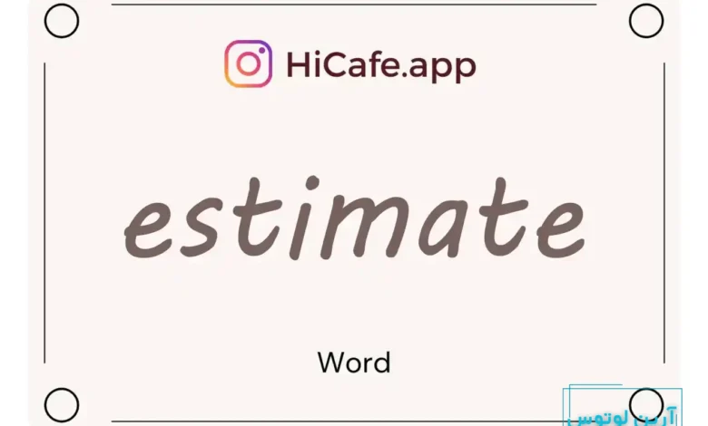 Meaning and usage of estimate word