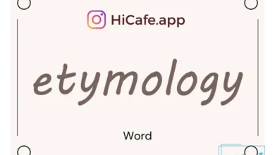 Meaning and usage of etymology word