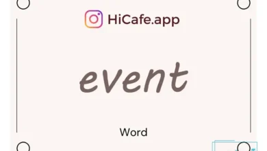Meaning and usage of event word