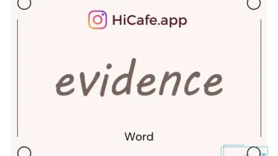 Meaning and usage of evidence word