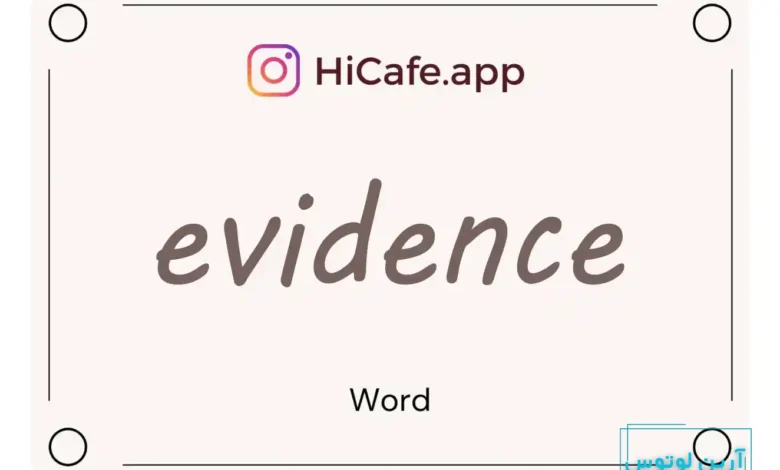 Meaning and usage of evidence word