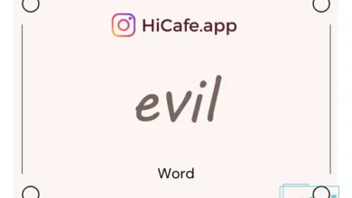 Meaning and usage of evil word