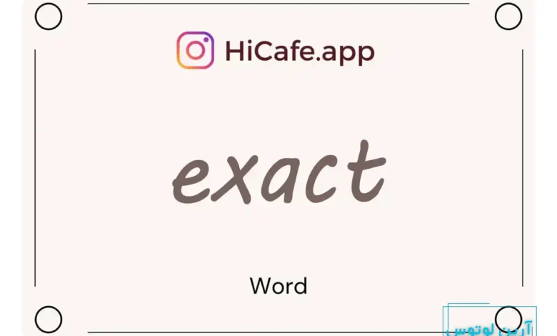 Meaning and usage of exact word