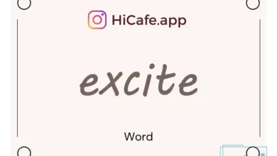 Meaning and usage of excite word