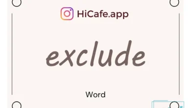 Meaning and usage of exclude word