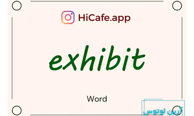 Meaning and usage of exhibit word