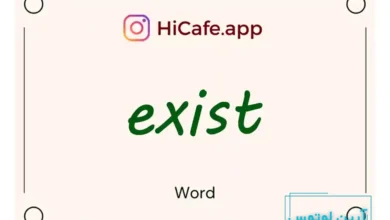 Meaning and usage of exist word