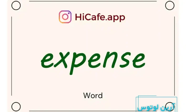 Meaning and usage of expense word