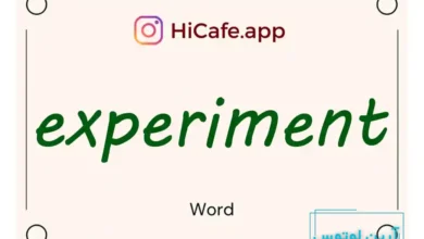 Meaning and usage of experiment word