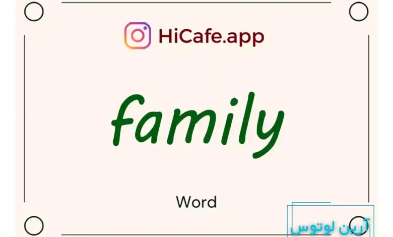 Meaning and usage of family word