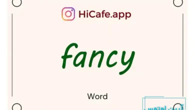 Meaning and usage of fancy word