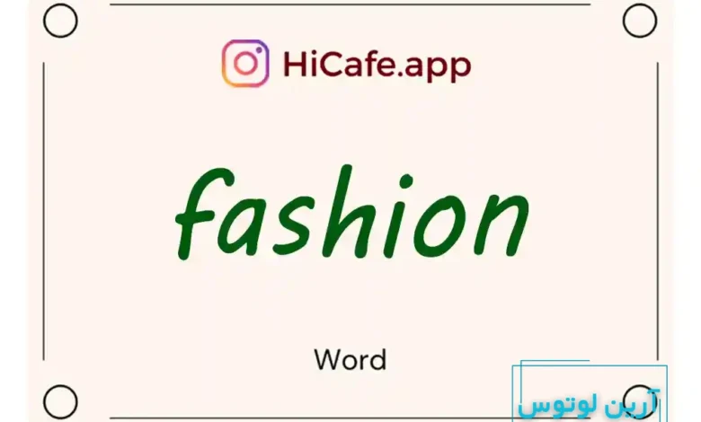 Meaning and usage of fashion word