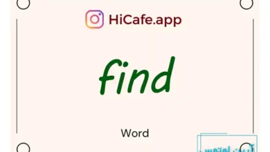 Meaning and usage of find word