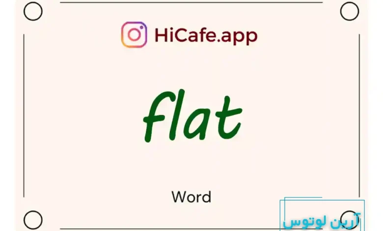 Meaning and usage of flat word
