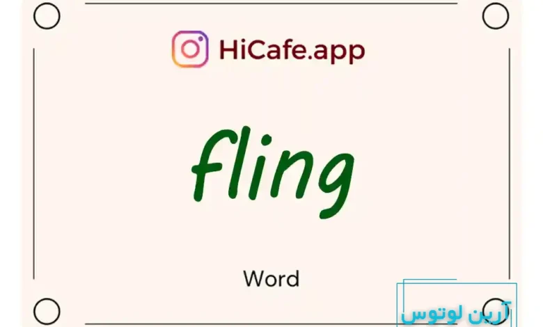 Meaning and usage of fling word