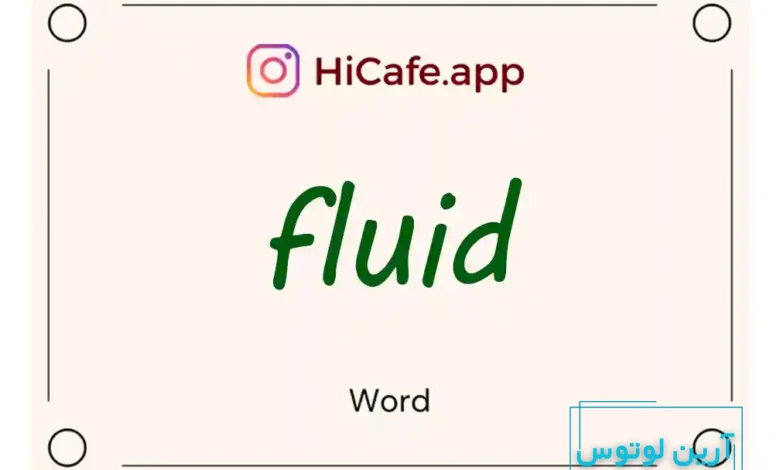 Meaning and usage of fluid word