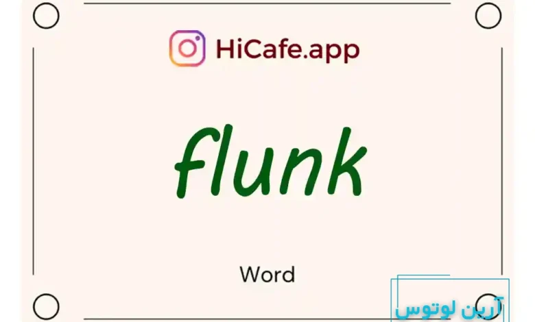 Meaning and usage of flunk word