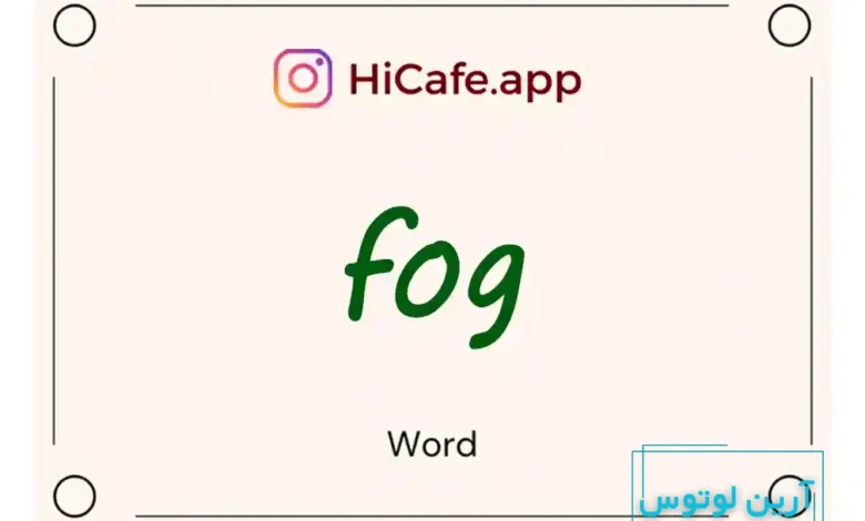 Meaning and usage of fog word