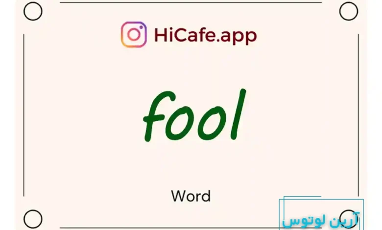 Meaning and usage of fool word