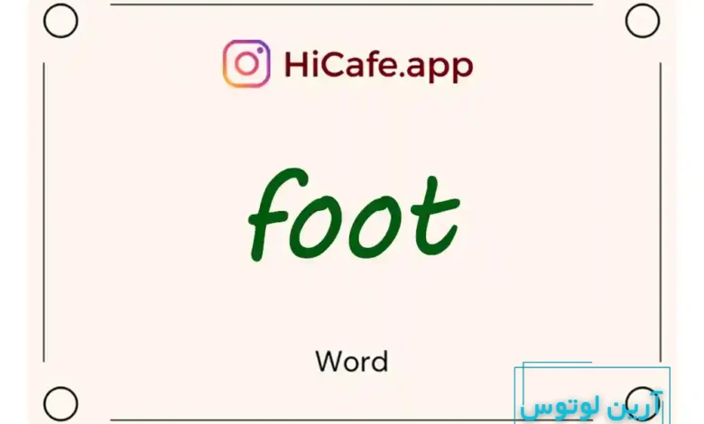 Meaning and usage of foot word