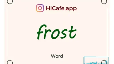 Meaning and usage of frost word