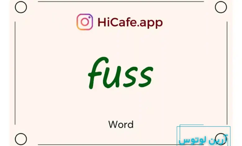 Meaning and usage of fuss word