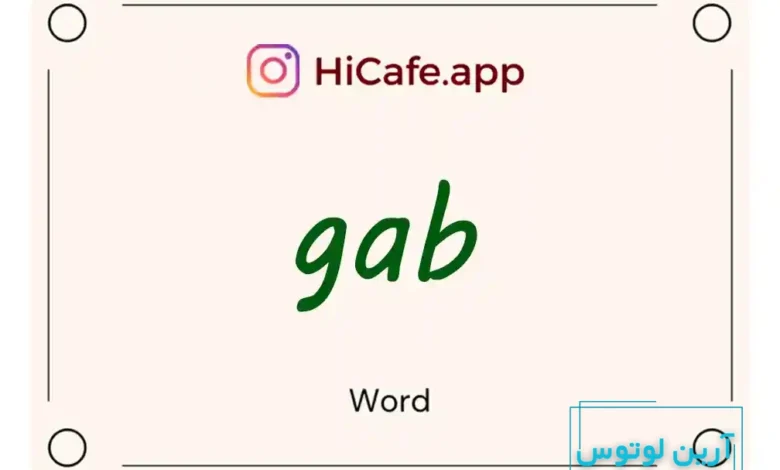 Meaning and usage of gab word