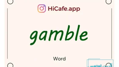 Meaning and usage of gamble word