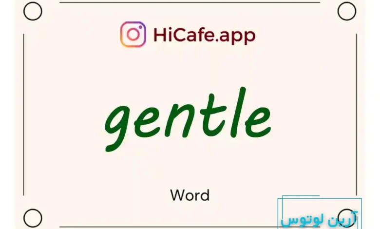 Meaning and usage of gentle word