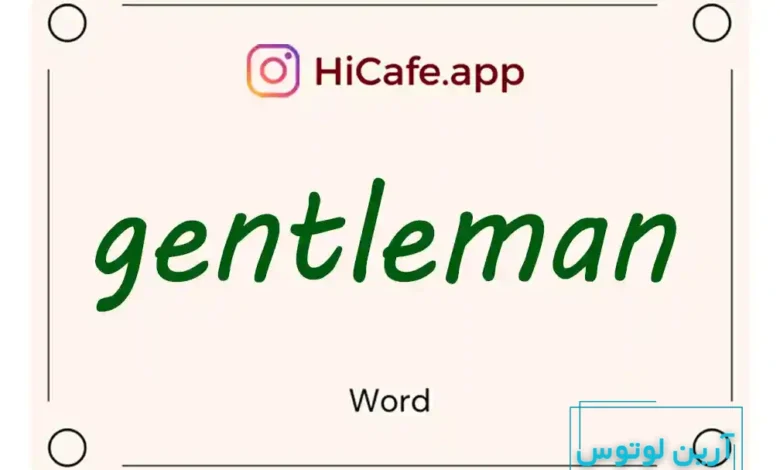 Meaning and usage of gentleman word
