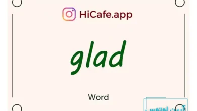 Meaning and usage of glad word