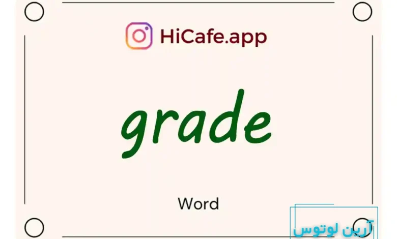 Meaning and usage of grade word