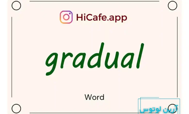 Meaning and usage of gradual word