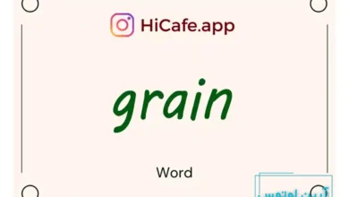 Meaning and usage of grain word