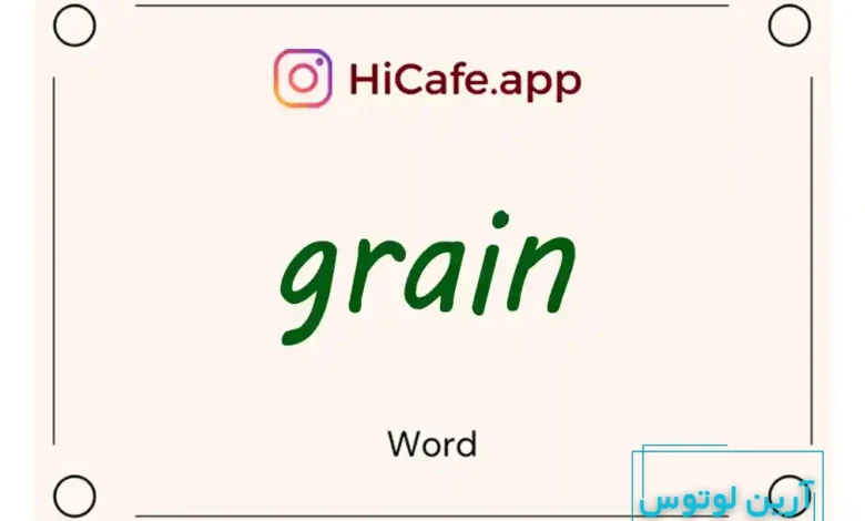 Meaning and usage of grain word