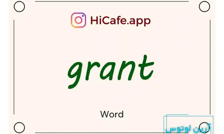 Meaning and usage of grant word