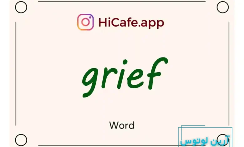 Meaning and usage of grief word