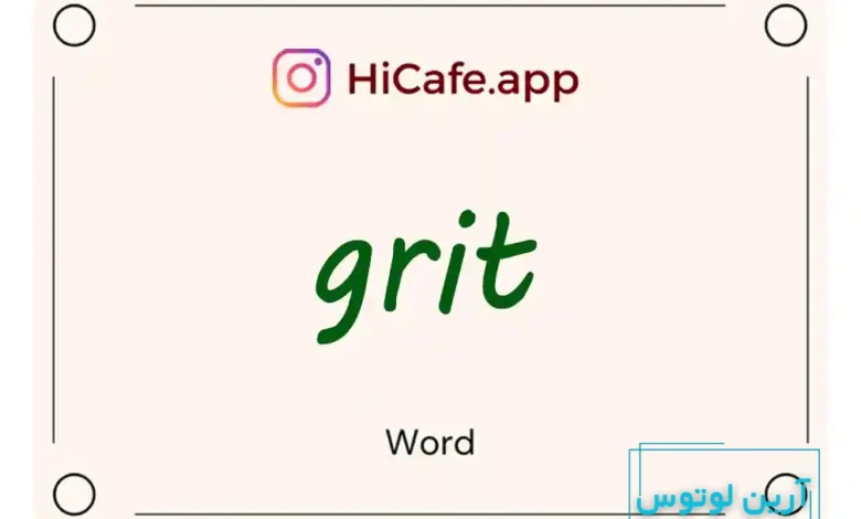 Meaning and usage of grit word