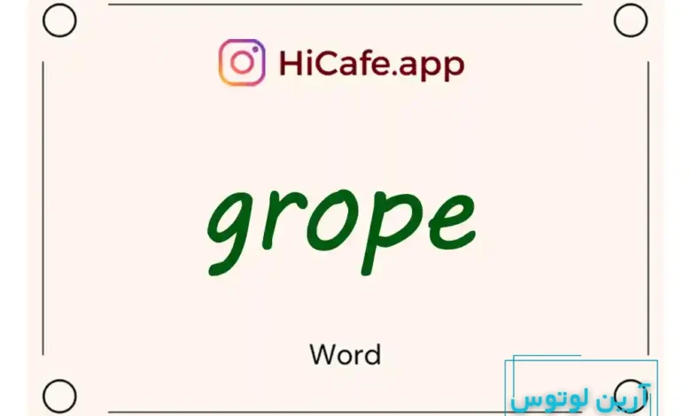 Meaning and usage of grope word