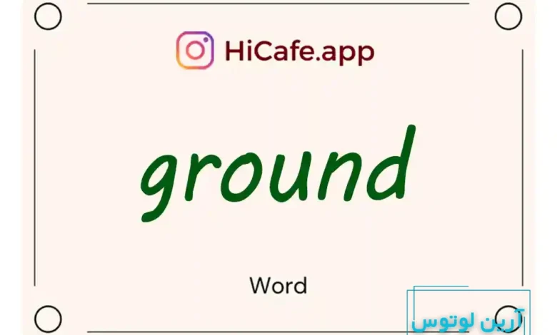 Meaning and usage of ground word