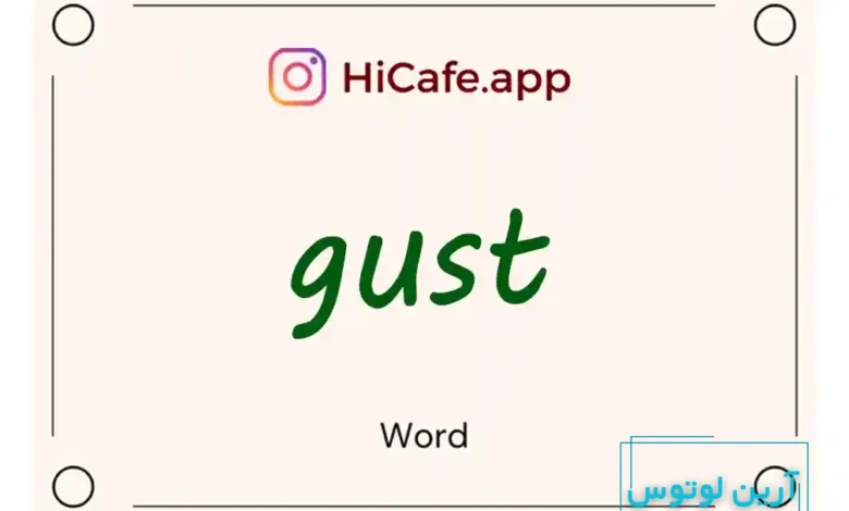Meaning and usage of gust word