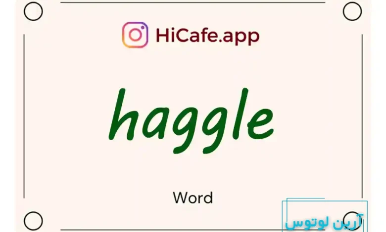 Meaning and usage of haggle word