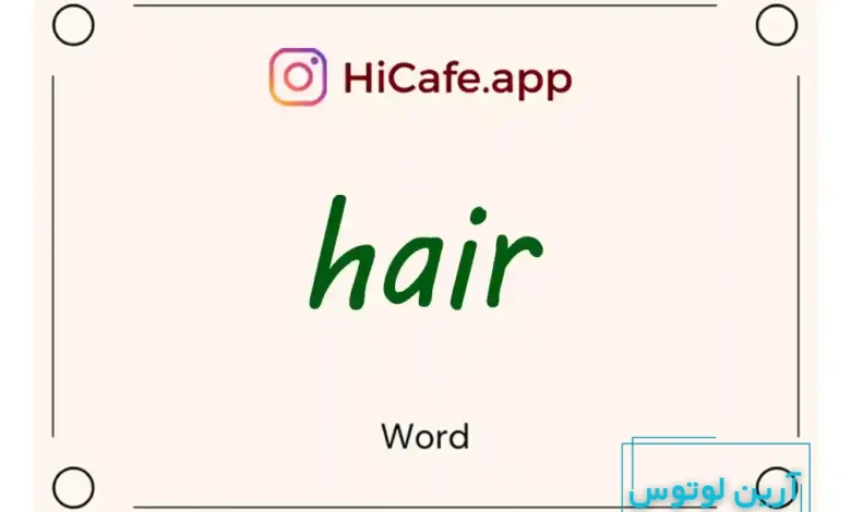 Meaning and usage of hair word