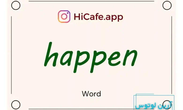 Meaning and usage of happen word