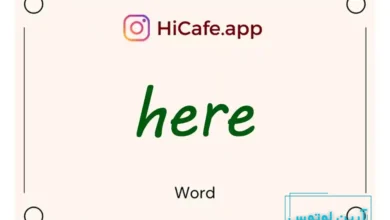 Meaning and usage of here word